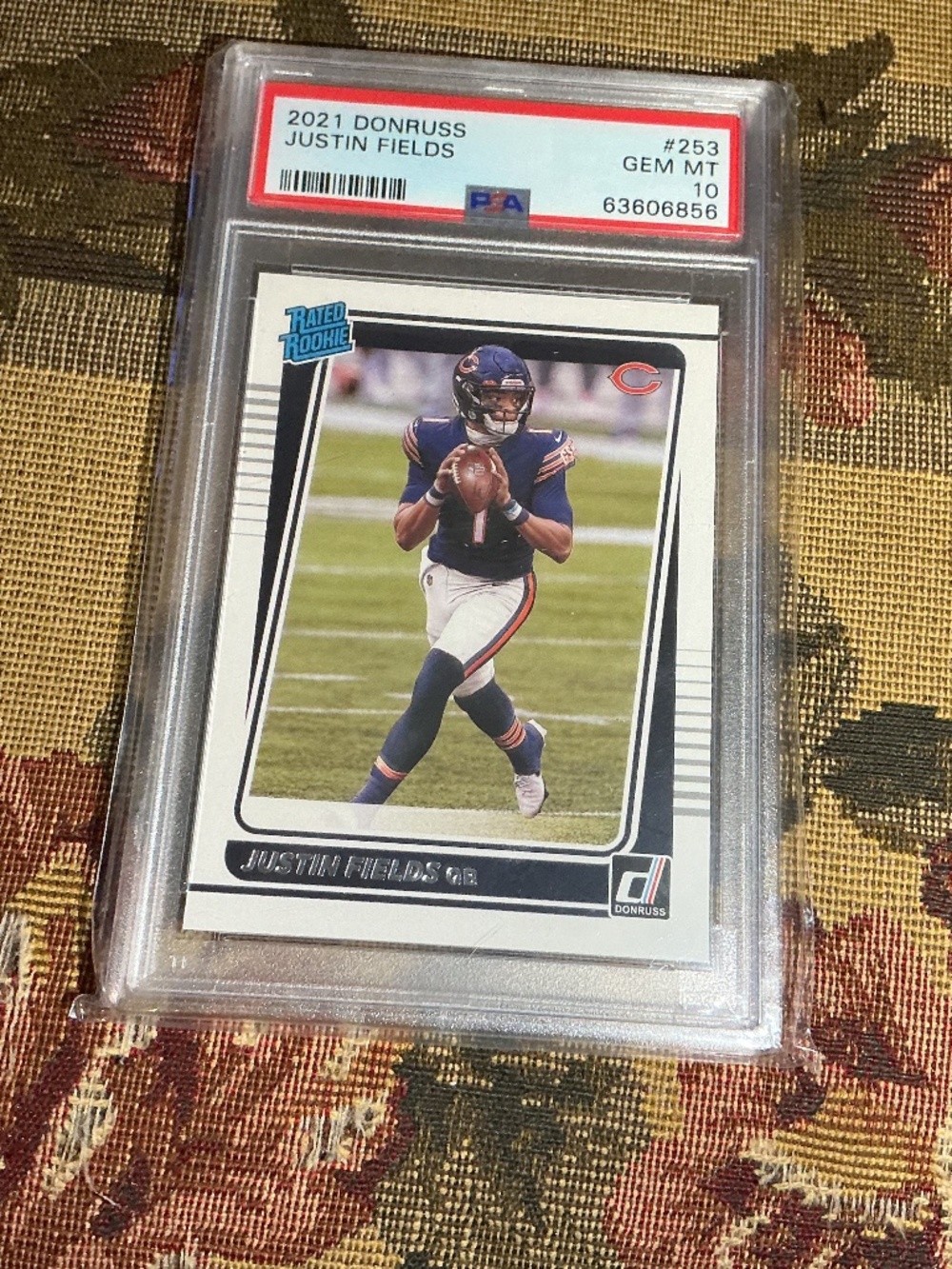 2021 Panini Donruss Justin Fields Rated Rookie 253 NFL Graded PSA 10